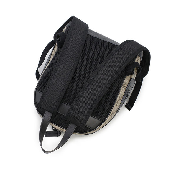 Gucci Gg Supreme Small Backpack Rucksack Beige Black - Picture 2 of 8